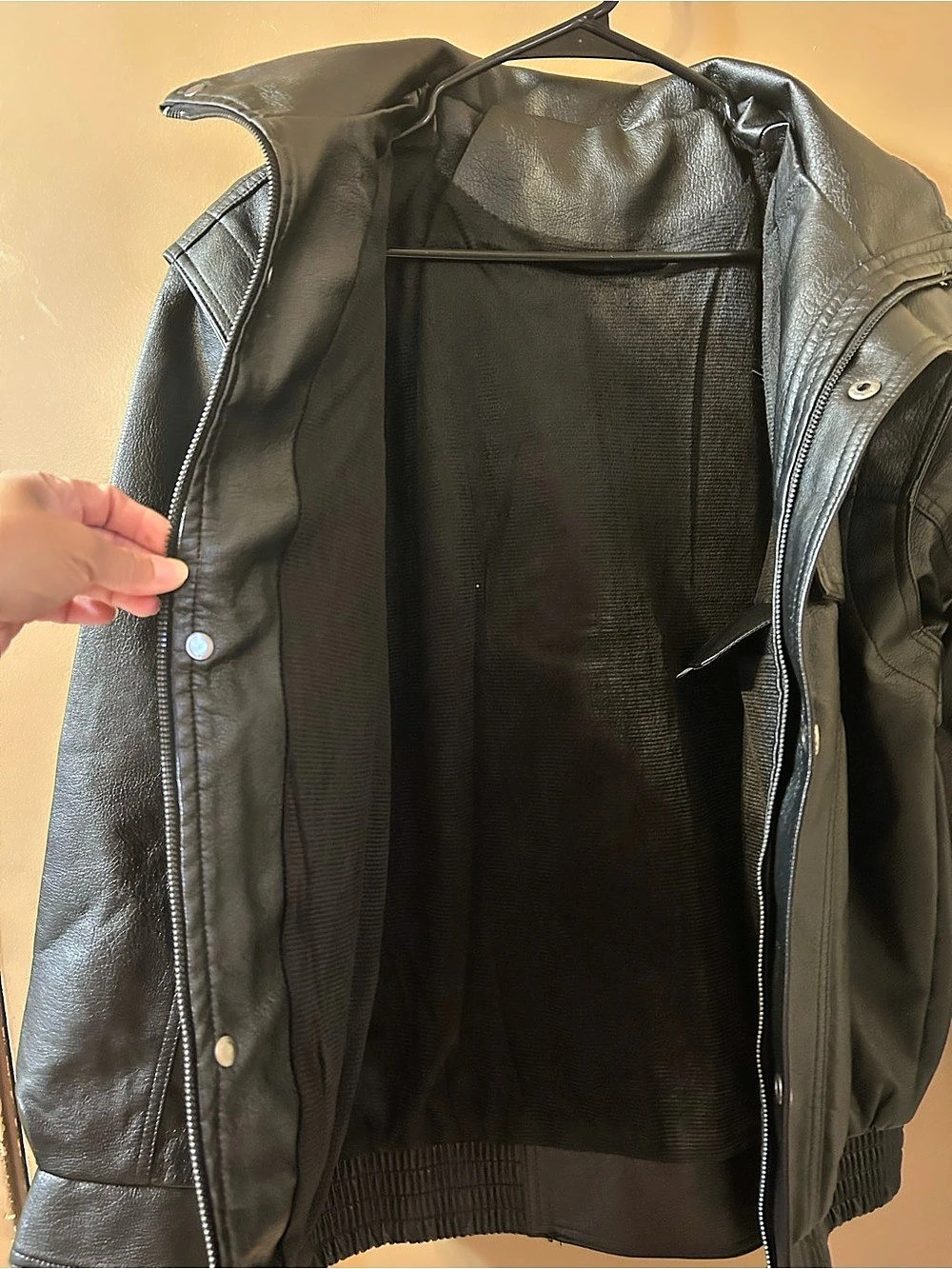 Men's Black Bomber Jacket New - Picture 5 of 6
